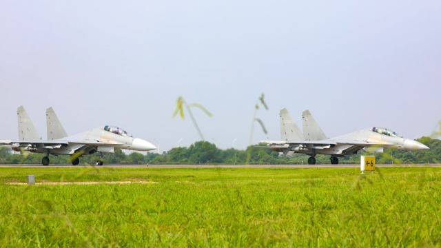 Fighters line up for training mission