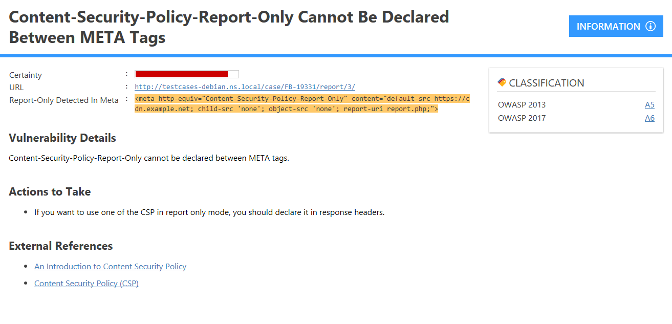 Testing CSP Implementation with the Report-Only CSP Monitoring Mode